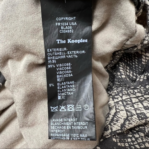 THE KOOPLES Snakeskin Print Crossover Pleated V-Neck Sleeveless Bodycon Dress 8 - Picture 7 of 8